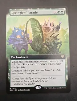 Springleaf Parade (Extended Art) Commander: Lorwyn Eclipsed MTG Regular NM - Image 1