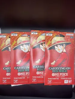 One Piece OP-13 Carrying on His Will Sleeved Booster Packs (LOT OF 4) - Image 3