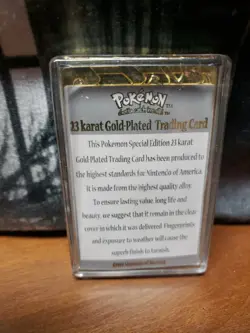 1999 pokemon Special edition 23k gold plated trading card CHARIZARD #6 - Image 3