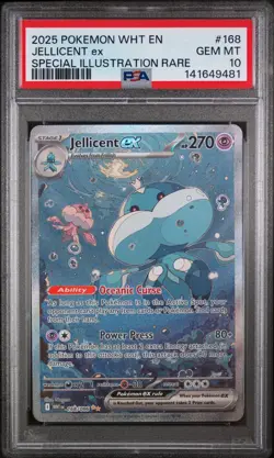 Jellicent EX 168/086 PSA 10 Special Illustration Rare White Flare Pokemon 2025 - Image 1