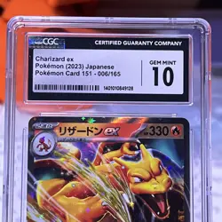 Charizard EX Pokemon Japanese 006/165 Double Rare Holo 2023 - CGC Gem Mint 10 - Image 3