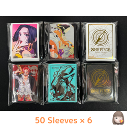 50 Sleeves Set of 6 One Piece Card Game Official Limited Unused - Image 1