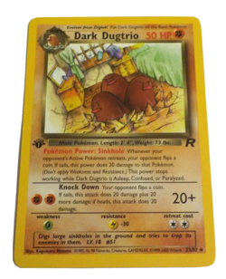 Team Rocket First Edition Dark Dugtrio #23 Vintage Pokemon Card - Image 2