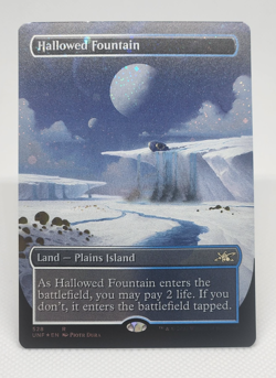 MTG English Hallowed Fountain Borderless Galaxy Foil #528 NM Foil Unfinity Magic - Image 1
