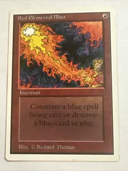 Red Elemental Blast X1 Unlimited Ex Condition See Front/back Pics - Image 1