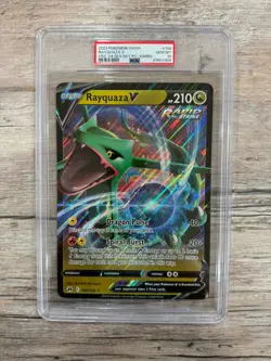PSA 10 *JUMBO* Rayquaza V SWSH #100 Pokemon Crown Zenith 2023 Sea And Sky Promo - Image 1