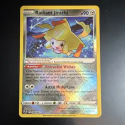 Pokemon Radiant Jirachi 120/195 Holo Radiant Rare Swsh12 Silver Tempest 90 HP - Image 1