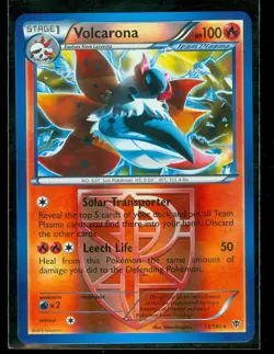 Pokemon VOLCARONA 13/101 Plasma Blast - RARE Rev Holo - NEAR MINT/MINT - Image 1