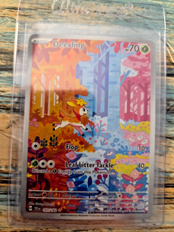 Pokemon TCG Deerling TEF 165/162 IR Temporal Forces Illustration Rare Card NM - Image 1