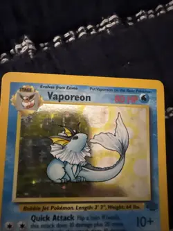 Pokemon TCG Vaporeon Holo Rare Card Jungle Set, MP Moderately Played, 12/64 - Image 3