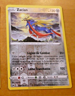 POKEMON ZENITH SUPREME FRANCAISE CARD REVERSE HOLO CARTE Zacian 094/159 EB12 FR - Image 1