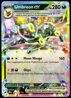 Pokemon TCG Umbreon ex 060/131 2025 Prismatic Evolutions Double Rare Card - LP - Image 1