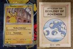 Pokemon Natural History Museum Pikachu at the Museum promo trading card, Ecology - Image 1