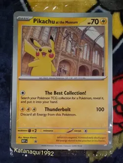 Pokemon Natural History Museum Pikachu at the Museum promo trading card, Ecology - Image 2