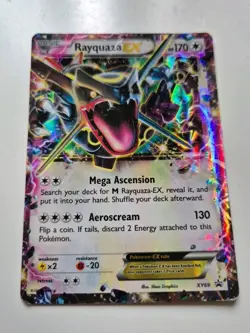 Rayquaza EX FULL ART XY69 Pokemon TCG Card Holo Black Star Promo 2015 HP - Image 2