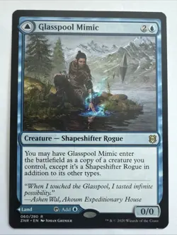 GLASSPOOL MIMIC / GLASSPOOL SHORE Zendikar Rising MTG Magic NM Rare - Image 2