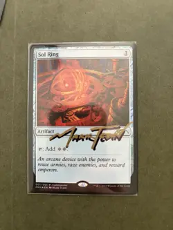 Mark Tedin Signed MTG Sol Ring Foil MagicFest 2019 001/001 Autograph - Image 1