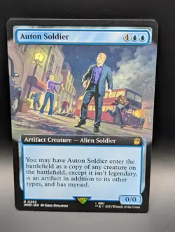 MTG - Auton Soldier - EXTENDED ART - Artifact Creature - WHO 353 - Rare - NM - Image 1