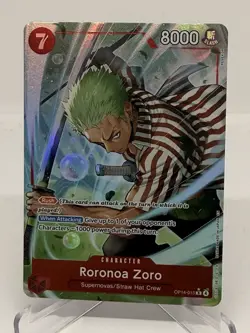 Roronoa Zoro Alt Art OP14-015 One Piece TCG English IN-HAND - Image 1