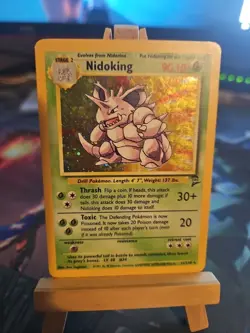 Pokemon TCG Nidoking Base Set 2 Holo Rare Card 11/130 MP/LP - Image 1