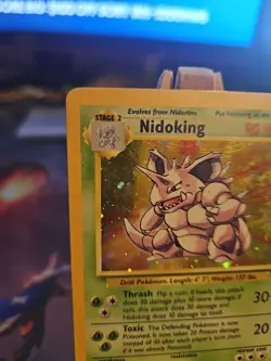 Pokemon TCG Nidoking Base Set 2 Holo Rare Card 11/130 MP/LP - Image 2