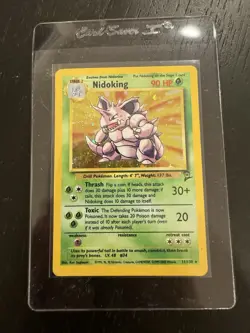 Pokemon TCG Nidoking Base Set 2 Holo Unlimited Rare Card 11/130 LP/MP Condition - Image 1