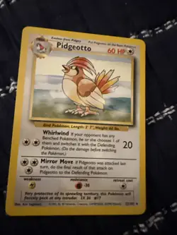 Pokemon TCG Pidgeotto Base Set Unlimited Rare Card 22/102 NM - Image 1