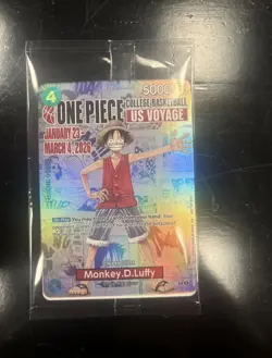 RARE One Piece Monkey D. Luffy US Voyage College Basketball Promo Card SEALED - Image 1