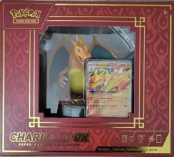 Charizard EX Super-Premium Collection Box 10 Booster Packs 3 Holo Promo Cards - Image 1