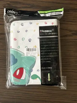 Pokemon Bulbasaur Divzecc Pocket Exo-Tec Zip Card Binder 50 4-Pocket Pages New - Image 2