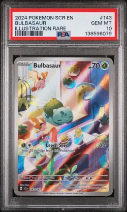 Bulbasaur Pokemon Scr En-Stellar Crown 143 PSA 10 - Image 1