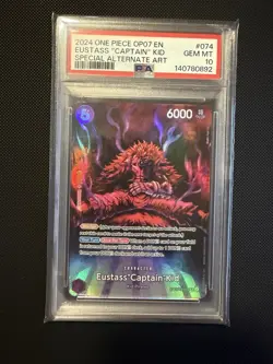 Eustass "Captain" Kid (SP) One Piece OP07 OP05-074 English Foil 2024 - PSA 10 - Image 1