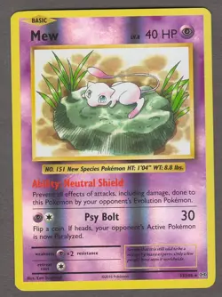 Mew 53/108 Rare Holo Pokemon XY Evolutions 2016 NM Vintage Base Set Art - Image 1
