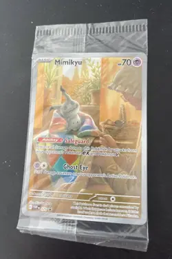 POKEMON Card TCG Mimikyu SVP 075 Scarlet & Violet Black Star Promo SEALED - Image 1