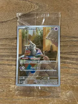 POKEMON Card TCG - Mimikyu SVP 075 - Scarlet & Violet Black Star Promo SEALED - Image 1