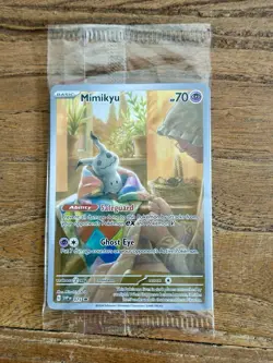 POKEMON Card TCG - Mimikyu SVP 075 - Scarlet & Violet Black Star Promo SEALED - Image 1