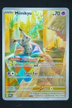 2024 Pokemon Card Mimikyu 075 Sv: Scarlet & Violet Promo Holo Paldean Fates TCG - Image 1