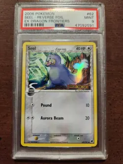 🔥🔥PSA 9 Seel Reverse Holo Pokemon Card 2006 EX Dragon Frontiers 62/101 🔥🔥 - Image 1