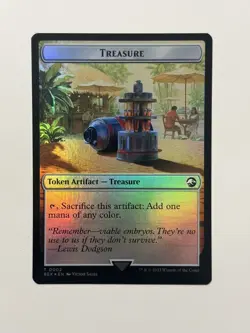 MTG Treasure 0002 Dinosaur 0001 Token Foil REX NM - Image 2