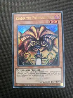 Yugioh! Exodia the Forbidden One EMBLAZONED ULTRA 25LP-EN000 WORLD CHAMPIONSHIP - Image 1