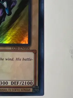 MISPRINT Yu-Gi-Oh! TCG Gaia The Fierce Knight LOB-EN006 25th NM miscut - Image 3