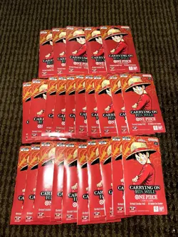 One Piece OP-13 Carrying on His Will Sleeved Blister Booster Packs LOT OF 25 - Image 1