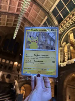 Pokemon x The Natural History Museum Pikachu Jumbo Card - In Hand Ready to Ship - Image 1