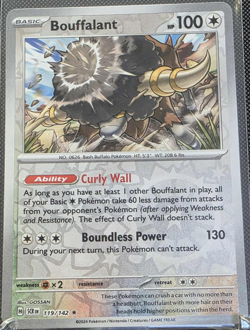 Bouffalant 119/142 Reverse Holo Stellar Crown SCR NM/M Pokemon TCG - Image 1