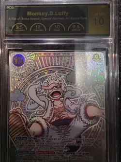 ONE PIECE OP 11 ENGLISH MONKEY D LUFFY 3RD ANNIVERSARY GOLD GEM MINT 10 OP05-119 - Image 2
