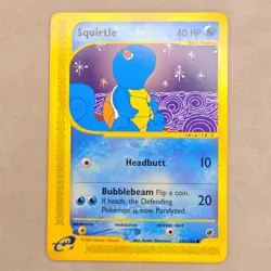 NM Pokemon Squirtle Expedition Non-Holo Card 132/165 Nintendo E-Reader Vintage - Image 1