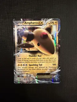 Pokemon TCG Ampharos EX 27/98 Ancient Origins Holo Rare HP - Image 1