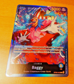 ONE PIECE CARD GAME HOLO CARTE FRANCAISE BAGGY OP09-042 LEADER FR MINT - Image 1