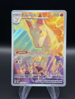 Rapidash 189/182 Destined Rivals Full Art Holo Rare Pokemon Card NM - Image 1