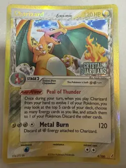 Charizard (Delta Species) 4/100 Crystal Guardians Reverse Holo Pokemon - Image 2